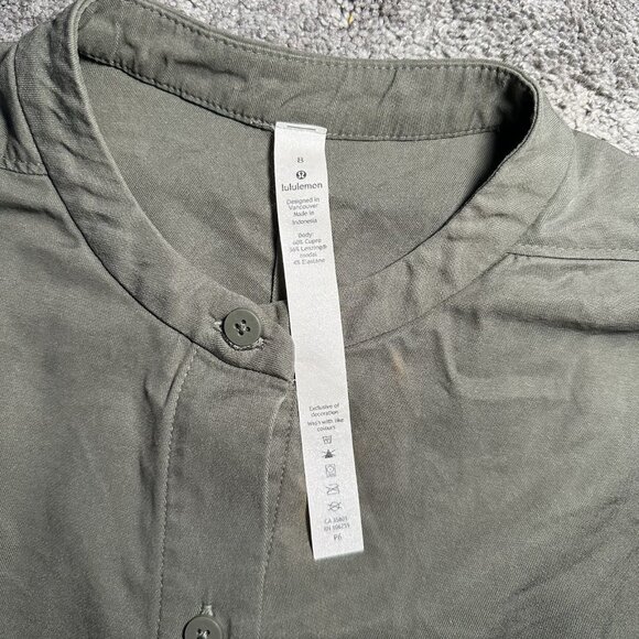 Lululemon Jumpsuit Women’s Size 8 Green Perfectly Poised Short Sleeve Modal - Picture 5 of 16